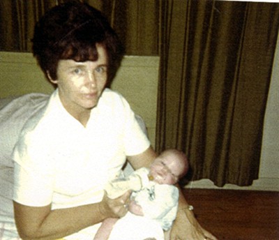 Vertie holding Michael Scott